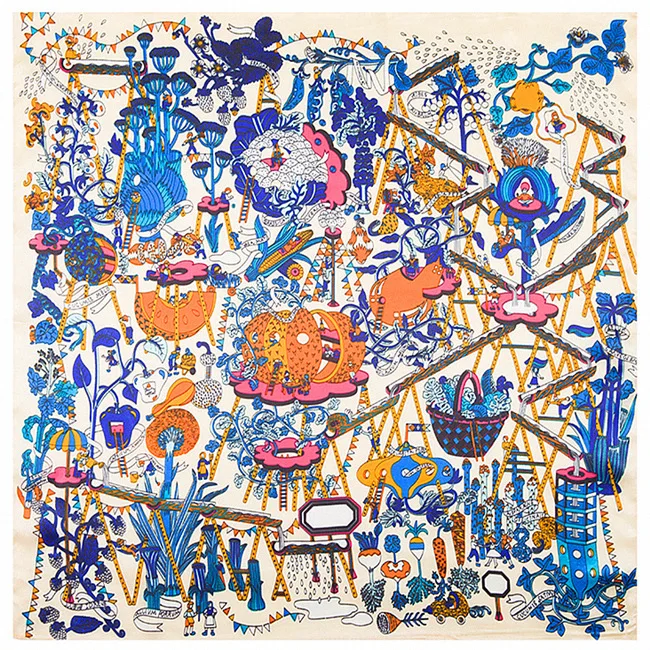 Женский шёлковый квадратный шарф 60 х60 см|bag handle scarf|scarf high qualitysilk square scarf |