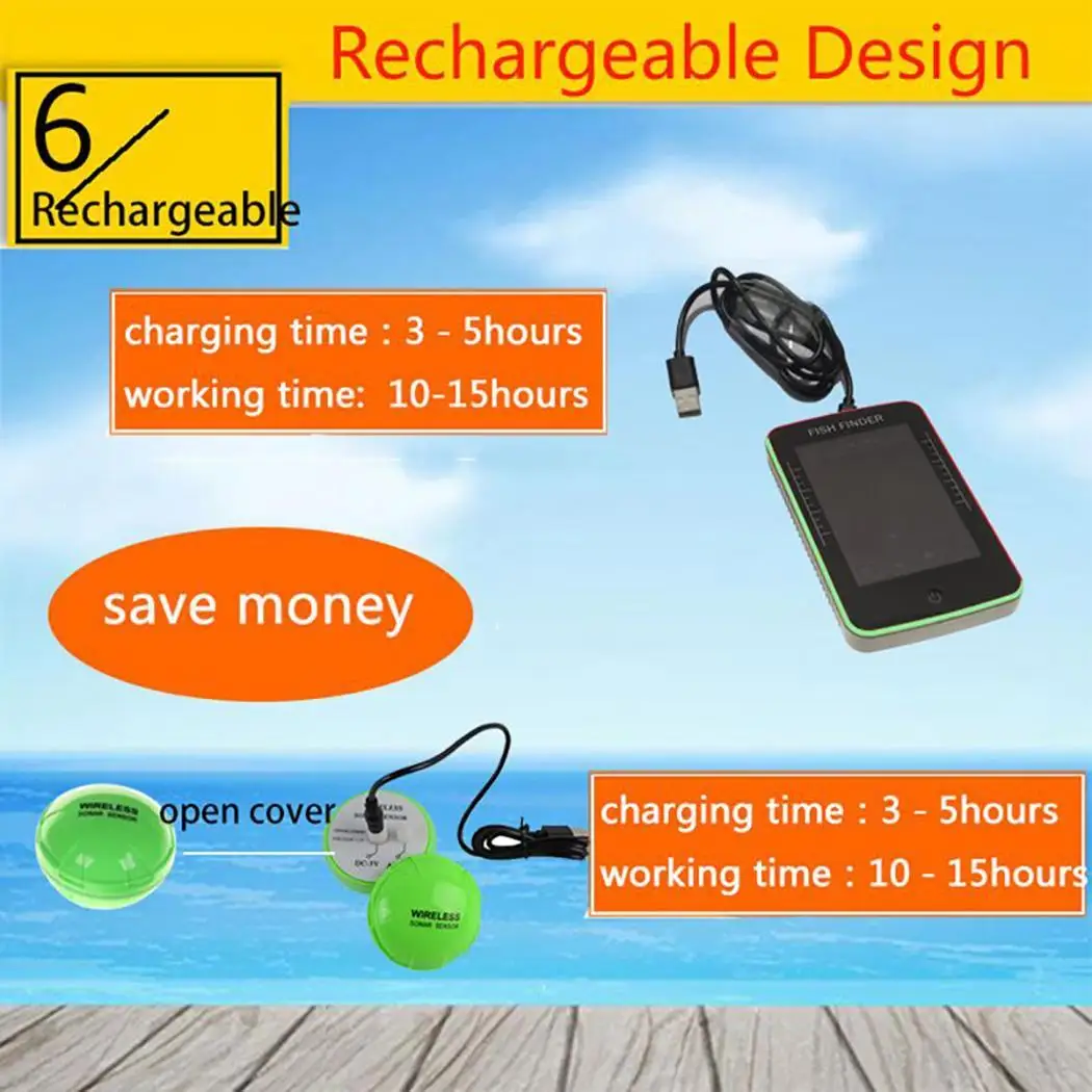 Портативный гидролокатор эхо рыба детекторы эхолот ЖК дисплей детектор наружной
