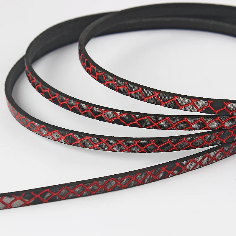 5 мм ПУ плоский кожаный шнур камень Patter трещина ювелирный материал DIY Подвески для