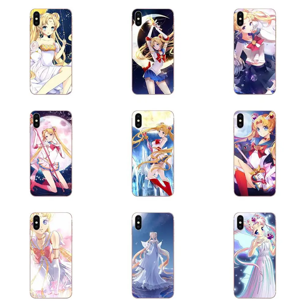 Для Galaxy Alpha Note 3 4 10 A10 A20 A20E A30 A40 A50 A60 A70 A80 A90 M10 M20 M30 M40 рисунок ТПУ Sailormoon воин