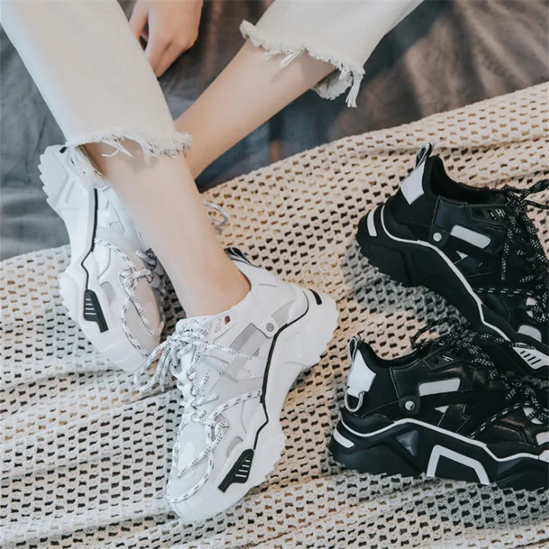 

New casual sports women's shoes summer hot mesh thick platform women's single shoes fashion soft comfortable wild sports shoes
