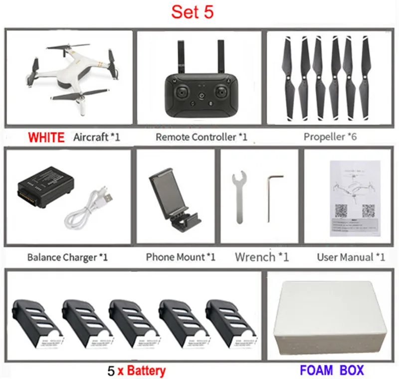 CFLY DF805B умный двойной gps 5G WiFi 1080P FPV Радиоуправляемый Дрон RTF карданный Квадрокоптер HD FPV летная аэрофотосъемка Дрон VS JJRC X7 - Цвет: Set5