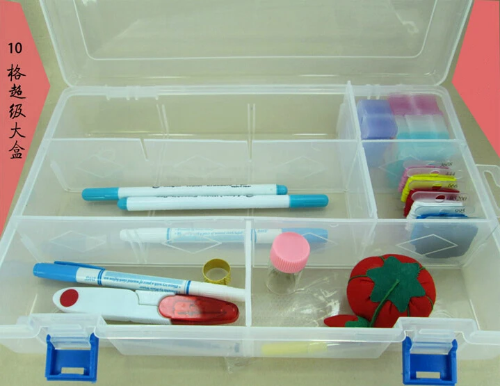 Бесплатная доставка съемный ящик для хранения с 10 отделениями и вышивкой