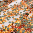 ZOTOONE оранжевые Стразы для ногтей из смолы, аппликация, стразы с плоской спинкой для одежды, декоративные стразы из ткани