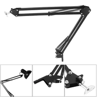 universal flexible metal holder with overlength swing arm and standing bracket for led table desk lamp capacitor microphone
