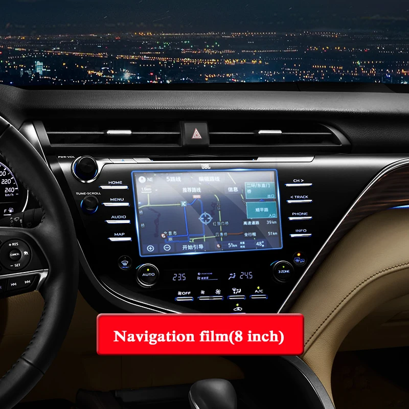 Для Toyota Camry XV70-настоящее время gps навигационный экран стекло защитная пленка приборная панель дисплей пленка внутренние автомобильные аксессуары