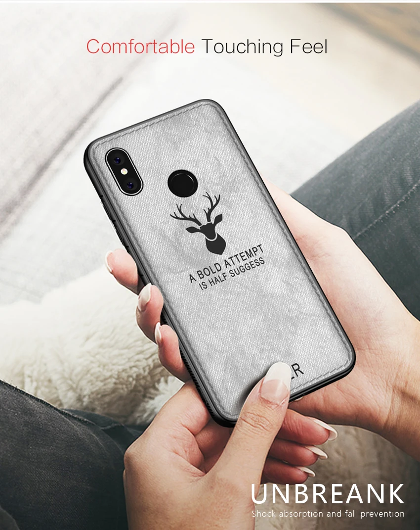 Винтаж задняя крышка для Xiaomi Mi макс 3 Max3 Чехол Ткань текстуры Защитный Мягкий