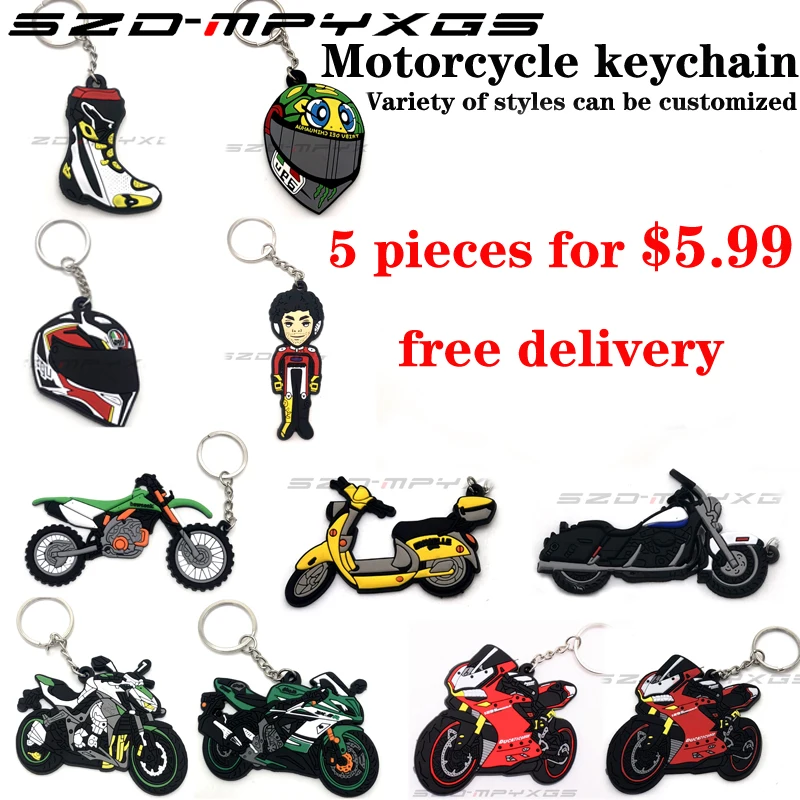 Модель мотоцикла Форма Мягкий Каучуковый брелок для ключей Honda kawasaki BMW Harley Suzuki Yamaha