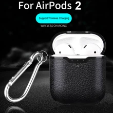 Чехол для Airpods 2 кожаный мягкий ТПУ чехол с узором Личи