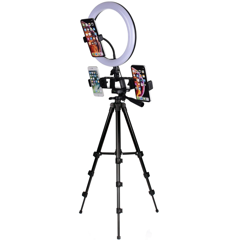 Video Light 26 CM Annular Lamp LED Ring Light for Youtube Photo Shooting Tripod for Camera Photography Studio with Phone Holder