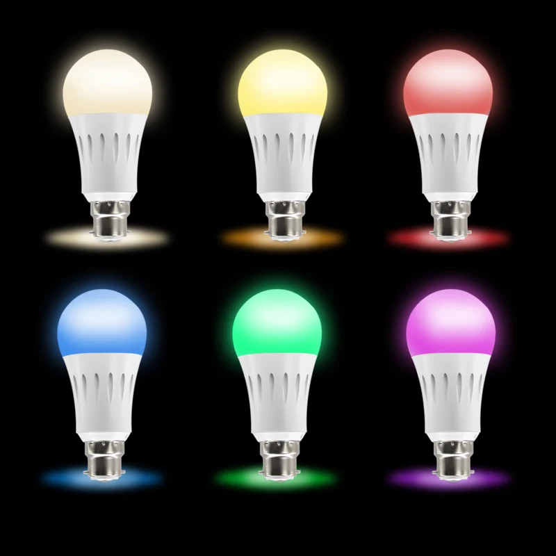 Светодиодная лампочка RGB 9 Вт с регулируемой яркостью умная WIFI лампа многоцветная