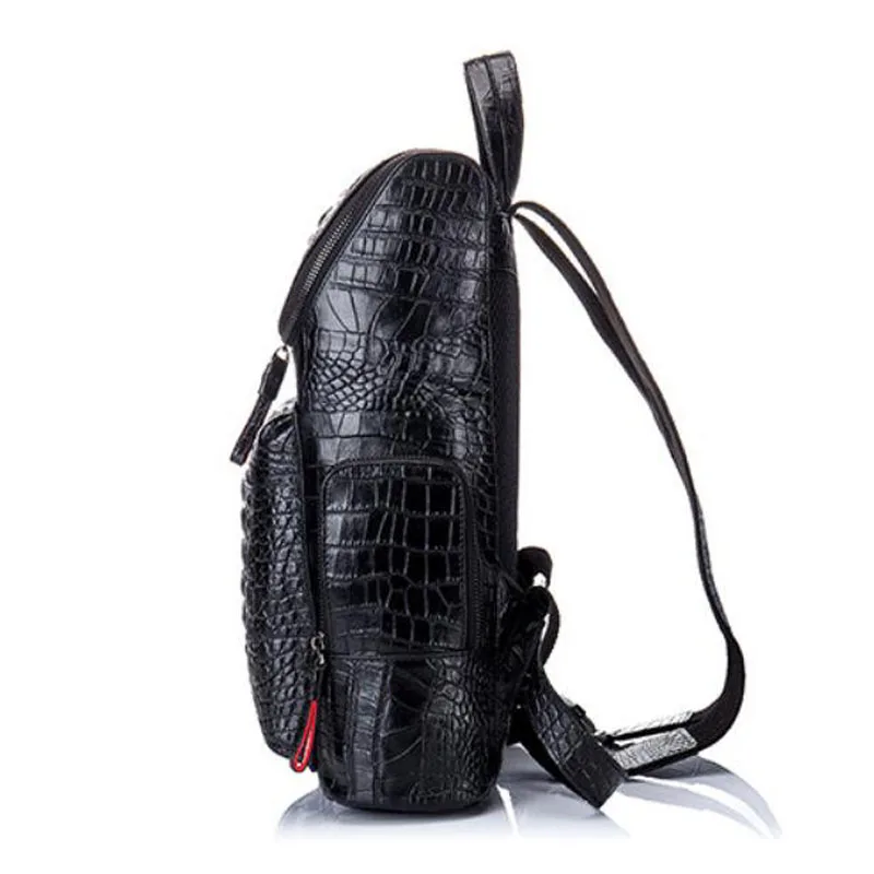 Высококачественный деловой рюкзак из воловьей кожи модный мужской с