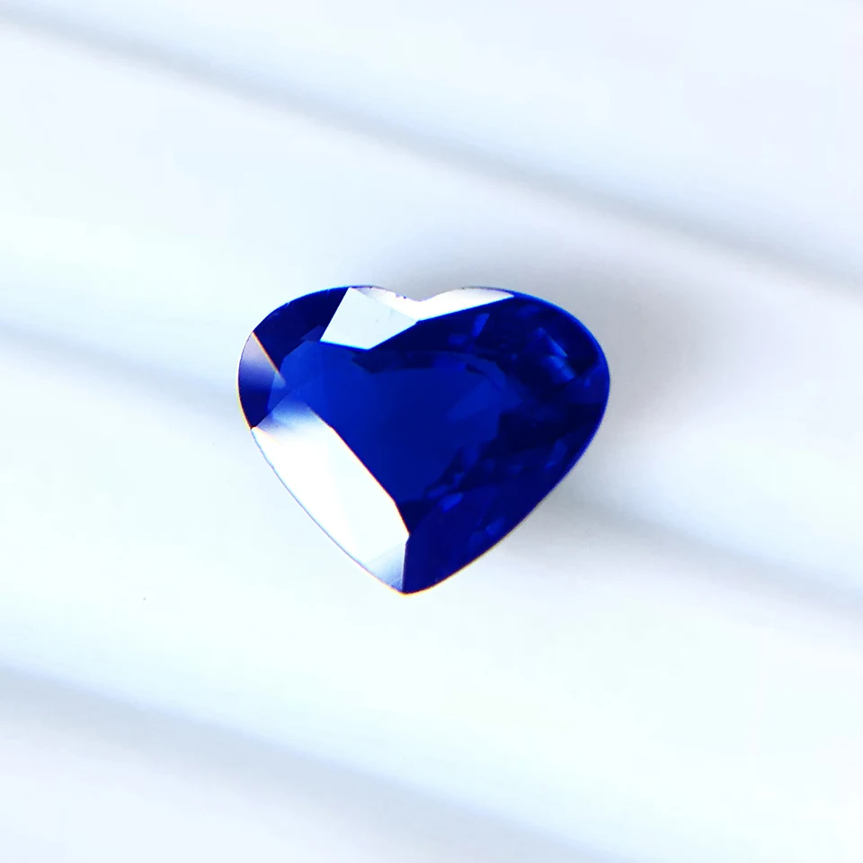 NO.9 2.07CT Натуральный неоптимизированный Королевский синий сапфир, четкость vvs, крупное зерно бриллиантовое лицо, настраиваемый, с сертификатом - Цвет: NO.9 2.07CT