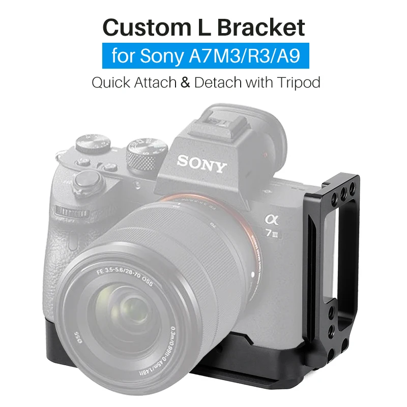 L Bracket Quick Release Baseplateside Plate for Sony SLR A7 Series A7M3 A7R3 A9 Stretchable Camera Tripods Portrait Shot | Электроника