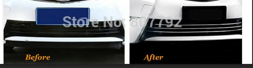 Подходит для 2014 2015 2016 TOYOTA COROLLA Хромированная передняя решетка радиатора отделка