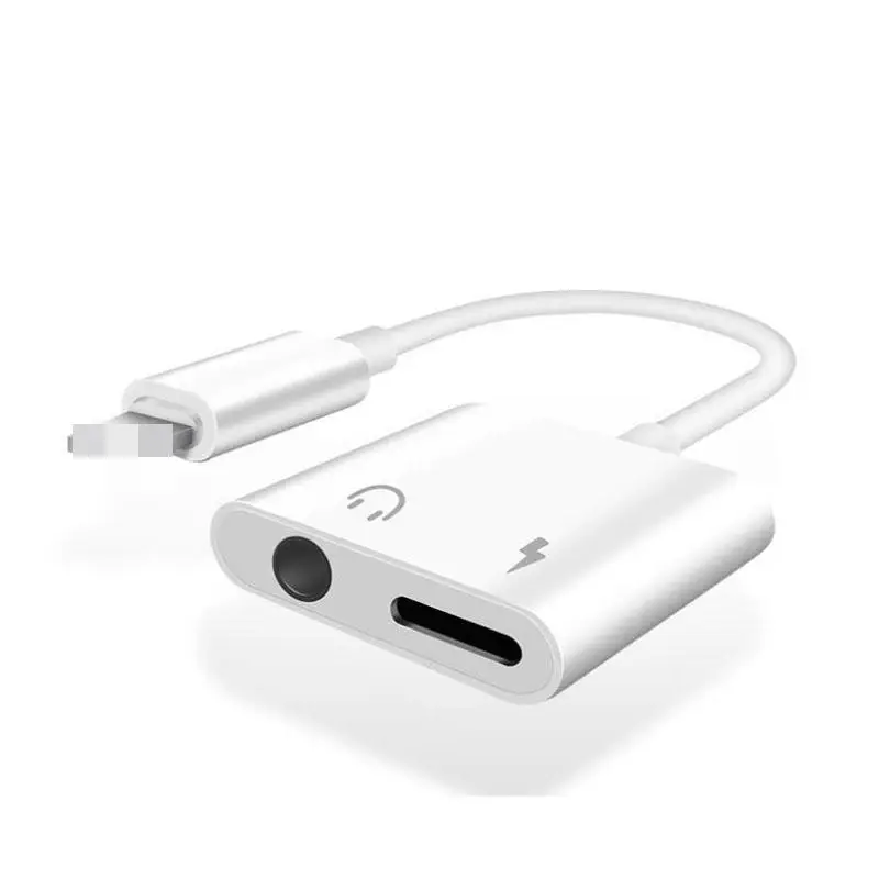 Адаптер для наушников Iphone 7 8 X Audio + зарядка проводное управление вызов четырехв 1