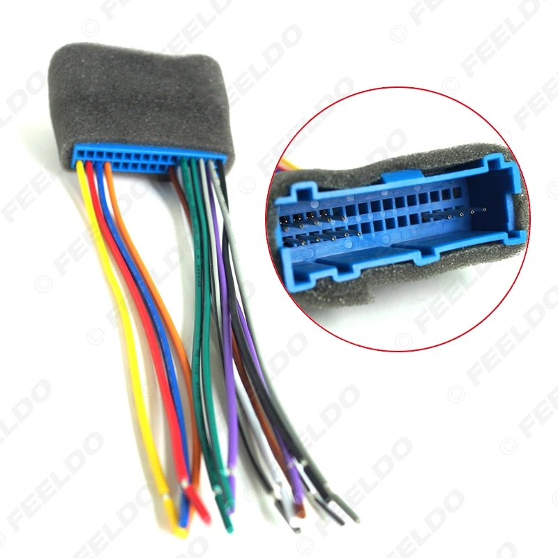 FEELDO 1Pc Car Radio Audio Stereo Wiring Harness Adapter Plug For Buick/Cadillac/Pontiac/Oldsmobile Aftermarket CD/DVD | Автомобили и