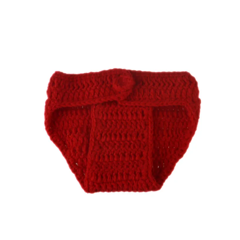 Набор для фотосъемки новорожденных вязаные крючком шапки-ушанки и подгузники