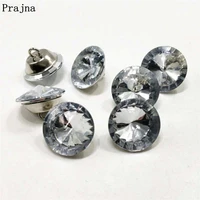 prajna 50pcslot rhinestone buttons 20mm 25mm 30mm rhinestone crystal button for clothing sofa craft handmade sewing accessories