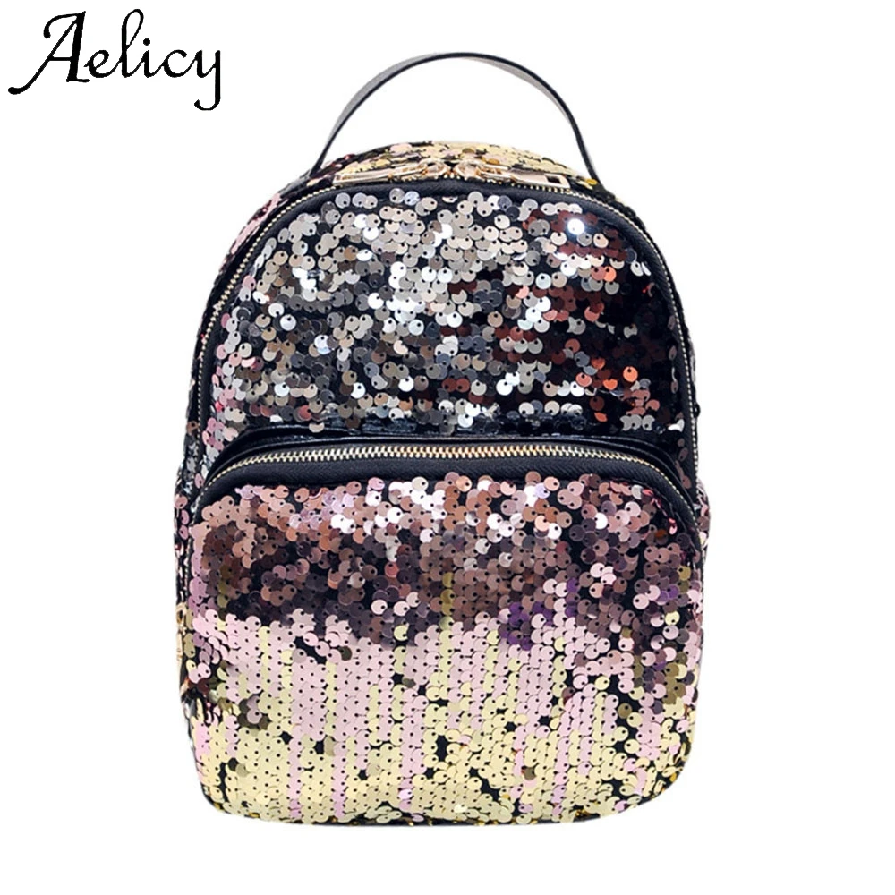 Aelicy женская модная школьная сумка с блестками дорожная школьный рюкзак высокого