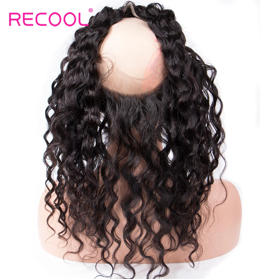 Recool Hair 360 фронтальная кружевная лента с пучком бразильских волн воды 3 пряди и