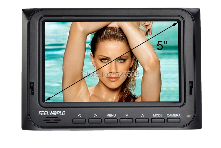 FEELWORLD 5 "HD lcd для видеокамеры RCA монитор FPV-500A w/солнцезащитный экран DSLR SLR |