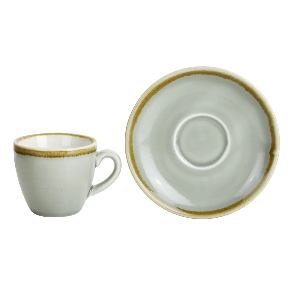 Керамическая кофейная чашка 90 мл для эспрессо с блюдцем|Чашки и соусницы| |