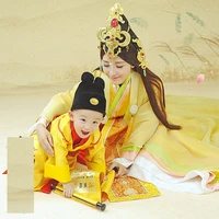 wang zi cheng long tang empress prince mum and son parent child costume sets trditional hanfu stage performance costume hanfu
