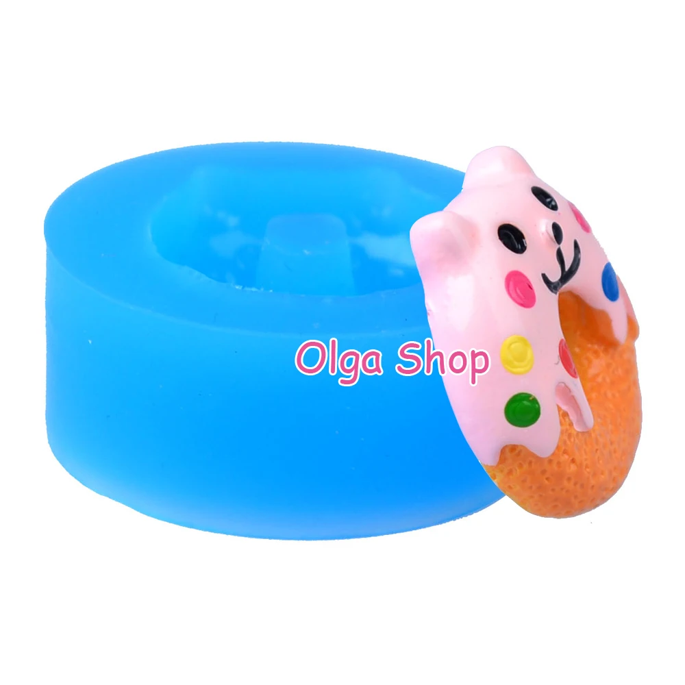 каваи кошки пончик силиконовые формы decoden миниатюрные пищевой сладости фимо