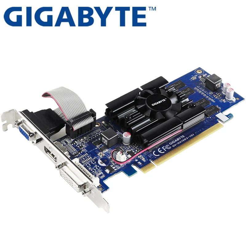 

GIGABYTE Video Card Original G210 1GB 64Bit GDDR3 Graphics Cards for nVIDIA Geforce GPU games Dvi VGA Used GT630 GT710 GT730