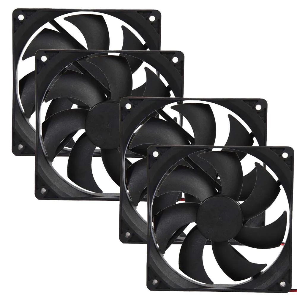 4 шт. 120 мм 120x25mm 12V 4Pin DC бесщеточный ПК компьютер чехол Вентилятор охлаждения 1800PRM