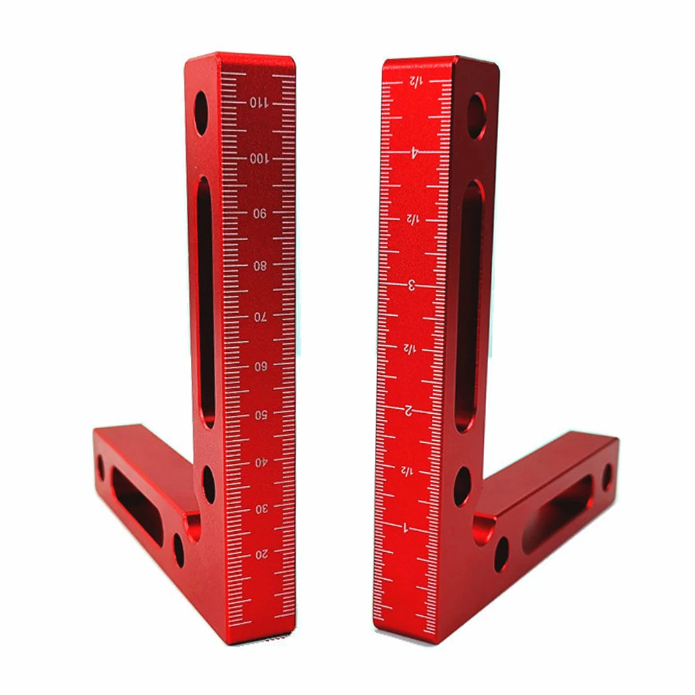 Woodworking Aluminum Alloy Block Holder Frame L Type Corner Squares Welding Right Angle Clamp Positioning Ruler Carpenter Tool |