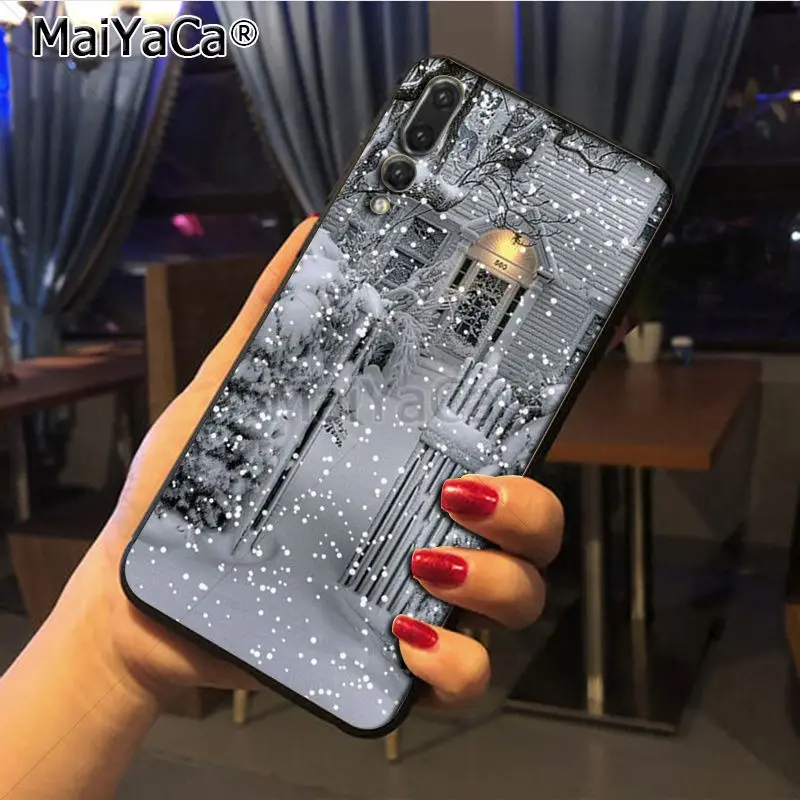 Maiyaca пейзаж зимний светильник снег уникальный дизайн новейший модный чехол для телефона для huawei Honor 9 Honor 10 P20 чехол Coque