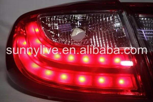 Для hyundai Santa Fe светодиодный задний светильник для hyundai 2007-2012 год красный белый цвет LF