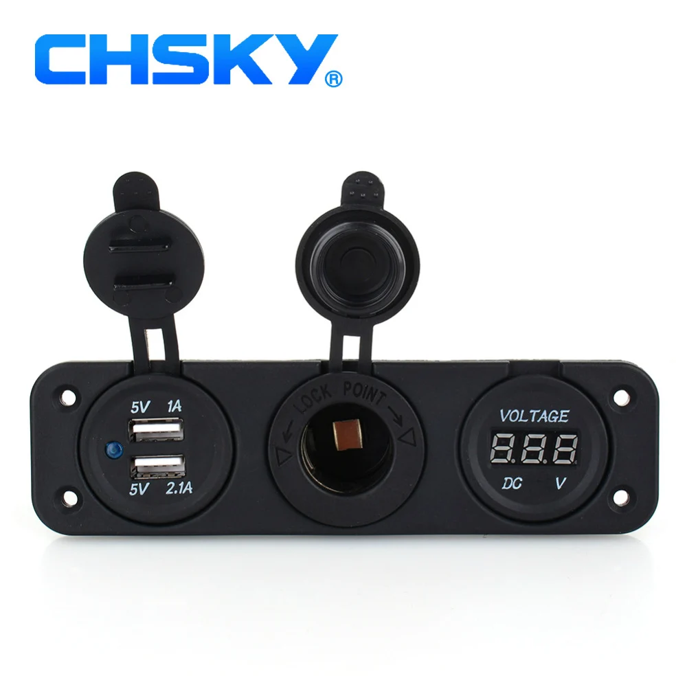 CHSKY Водонепроницаемый двойной USB 5V 3.1A мотоцикл автомобильное зарядное устройство