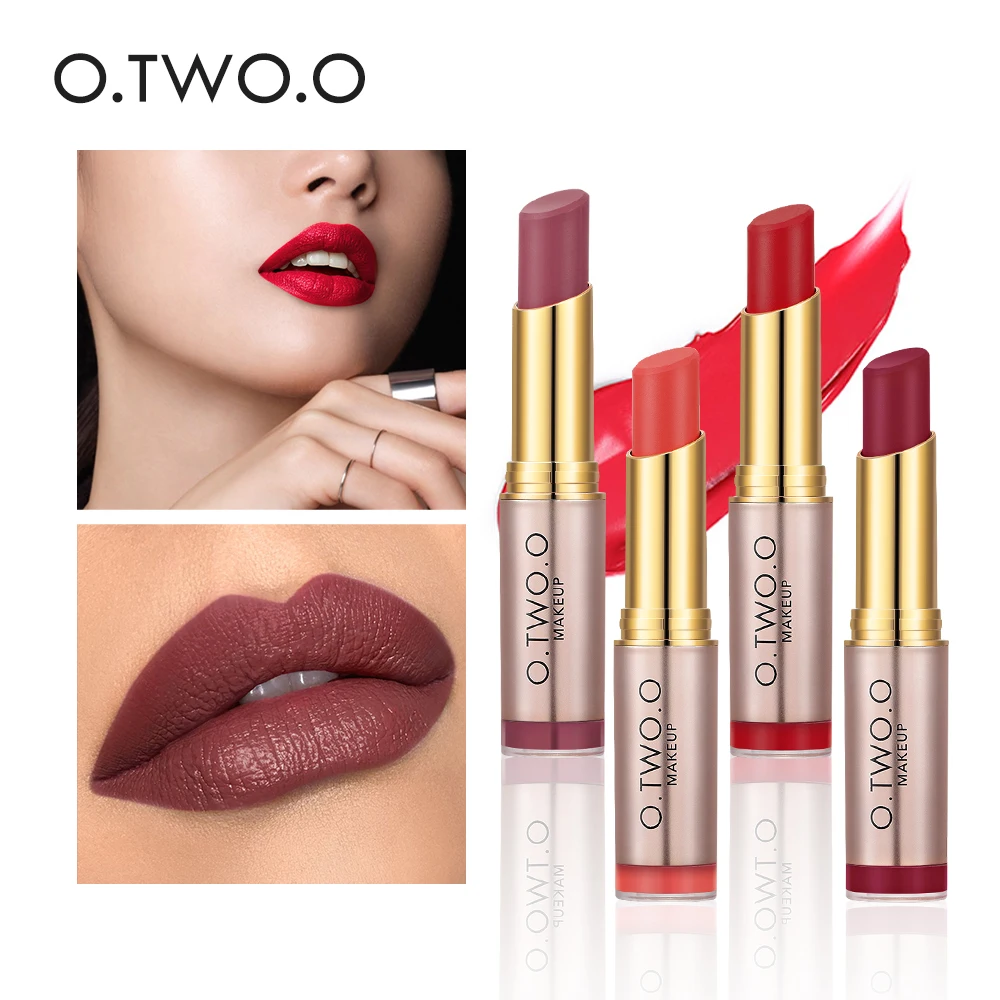 O.TWO.O Matte Lipstick Wateproof Long Lasting Lipsticks Brand Lips Makeup Cosmetics Dark Red Sexy Lip Gloss 20 Colors |