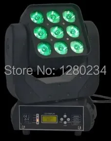 4 шт. dmx управление 9x10 Вт светодисветодиодный rgbw OSRAM светодиодная матрица