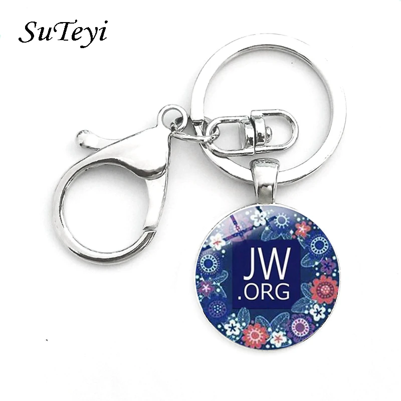 Цепочка для ключей Suteyi JW.ORG цепочка брелок со стеклянным кабошон с фото держатель