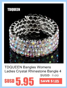 TDQUEEN браслеты с серебряным покрытием Pulseiras браслет Кристалл Стразы многорядные Спираль браслет для женщин