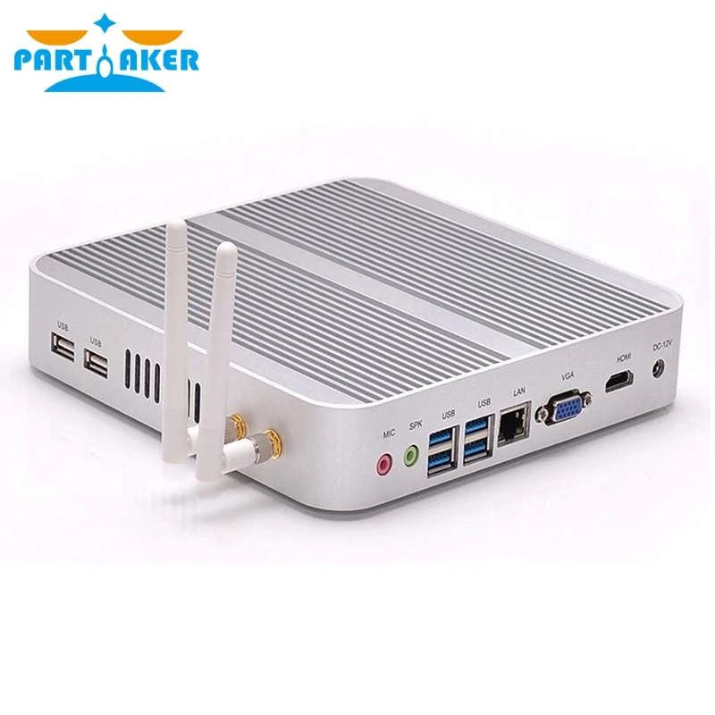 Мини ПК без вентилятора Partaker B1 Intel Core i3 4005U мини компьютер Barebone Nuc Win10|Мини ПК| |