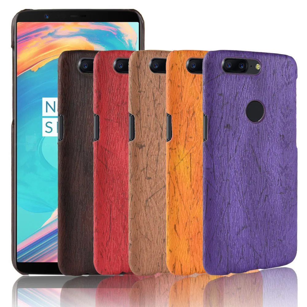 Новое поступление деревянный зернистый чехол для OnePlus 5 T на заднюю панель