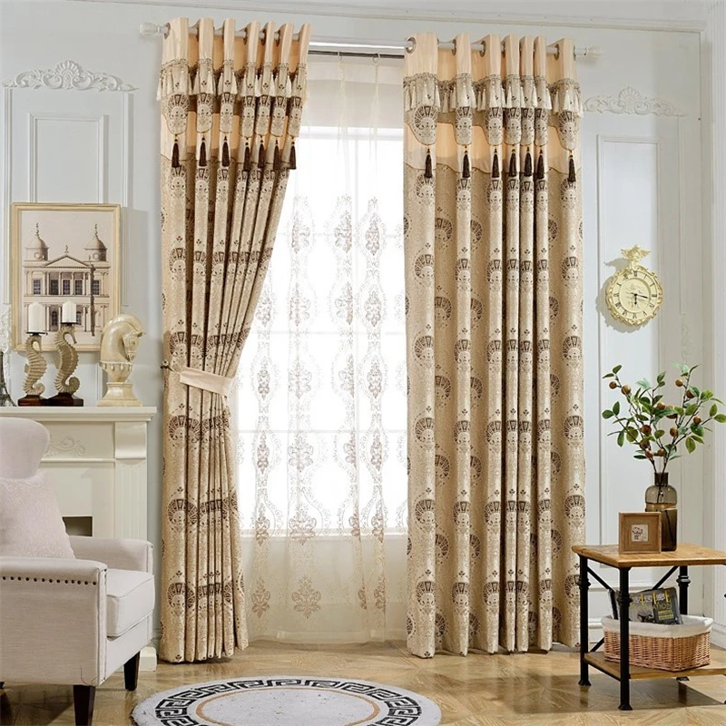 Роскошные затемненные шторы в европейском стиле с 3D тиснением на заказ