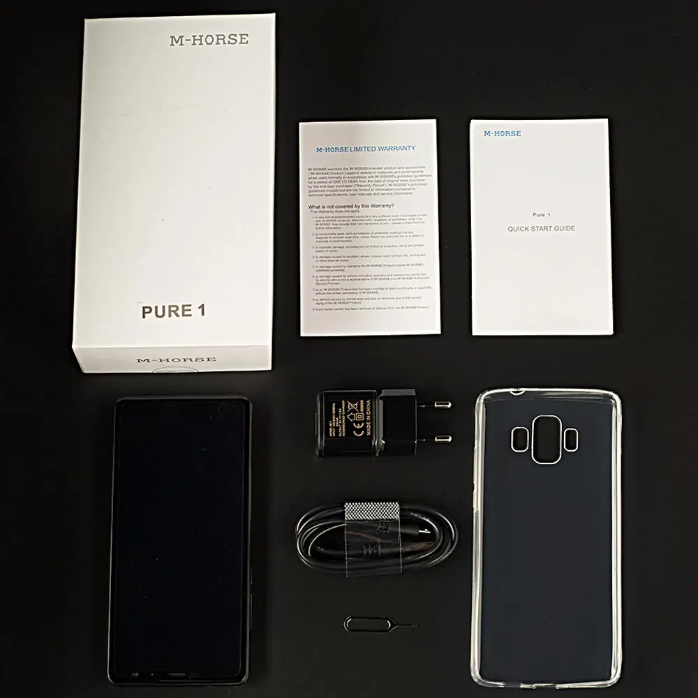 M HORSE Pure 1 Мобильные телефоны 3 ГБ 32 5 7 &quot18:9 полный экран MTK6737 четырехъядерный Android 0