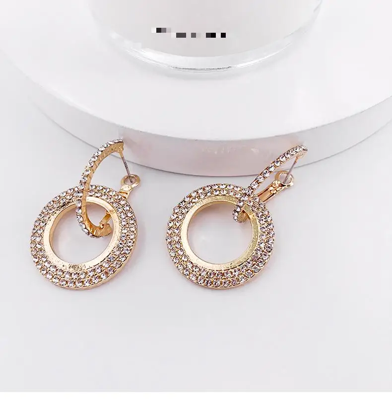 Серьги для женщин корейские модные серьги невесты с кристаллами и