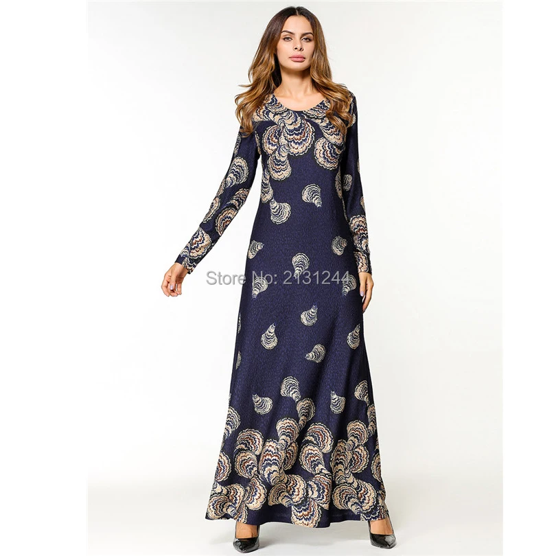 Мусульманское длинное платье для девочки Трикотажная хлопковая Абая длинные