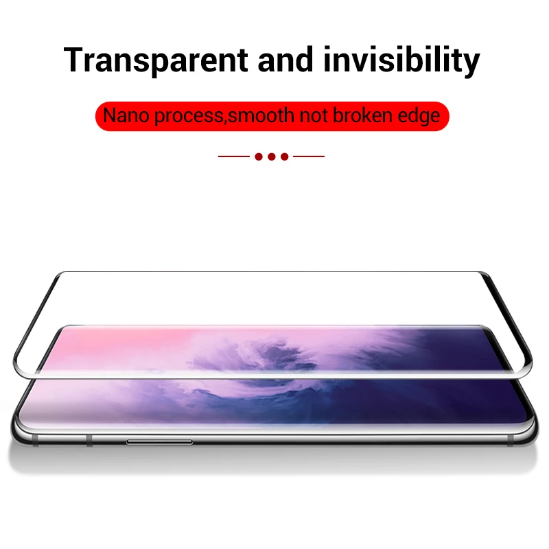 5D закаленное стекло с изогнутыми краями для OnePlus 7 Pro защита экрана 9H полное