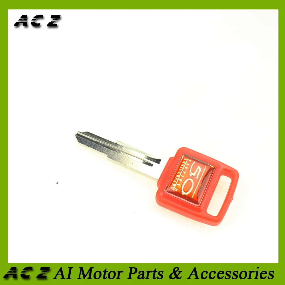 

ACZ Motorcycle Red Blank Key Uncut Blade Motor Fiftieth ANNIVERSARY Blade Blank Keys For Honda CB400 VTEC vtec400 CB600 CB1000