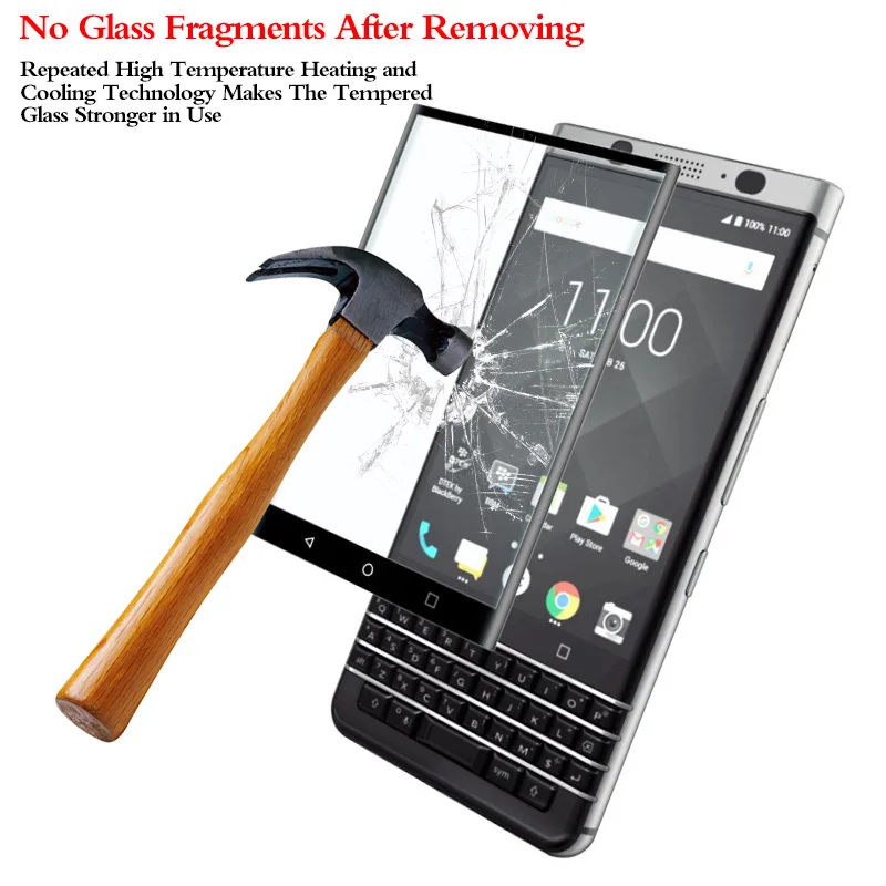 Закаленное стекло MCMEME для BlackBerry KEYone 9H 3D полное покрытие Передняя Защитная пленка