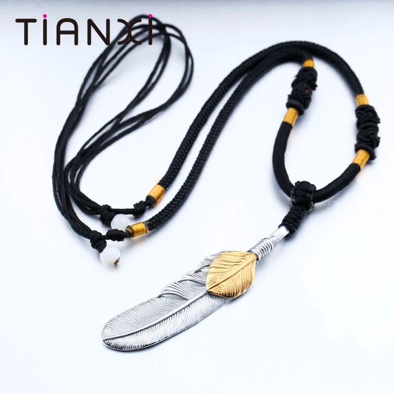 TIANXI Cool Nice части подробно перо кулон Цепочки и ожерелья для мужчины женщины 316L