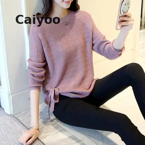 Feminino Real Jumper 2018 Autumn Winter New Knitted Sweater Female Head Section Short Sleeves Loose Korean Earl | Женская одежда
